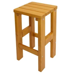 Quadrat Barhocker aus Kiefer Massivholz - Malte