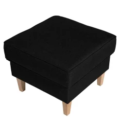 Quadrat Polsterhocker in Schwarz Webstoff - Laviella