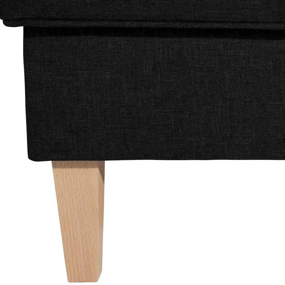 Quadrat Polsterhocker in Schwarz Webstoff - Laviella