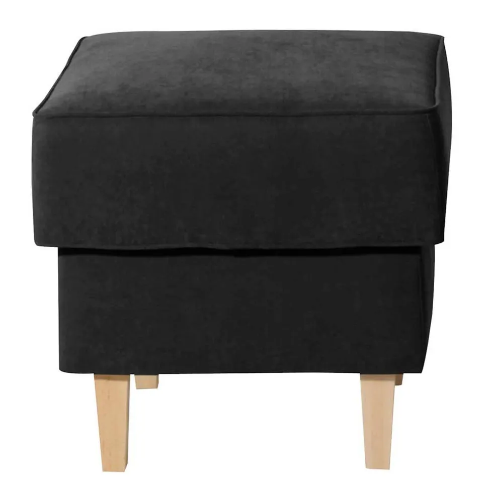 Quadratischer Couchhocker aus Velours - Lirionica