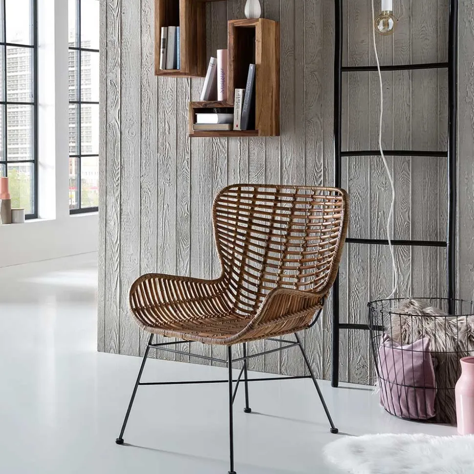 Rattan Esszimmerstuhl Abazi mit Armlehnen