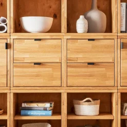 Regal Schrank Wand Möbel Kombi - Iljona (zwanzigteilig)