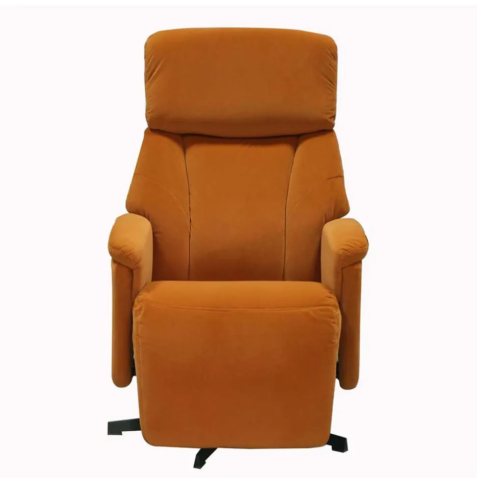 Relaxsessel in Orange Samt - Nelorena
