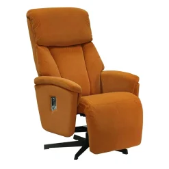 Relaxsessel in Orange Samt - Nelorena