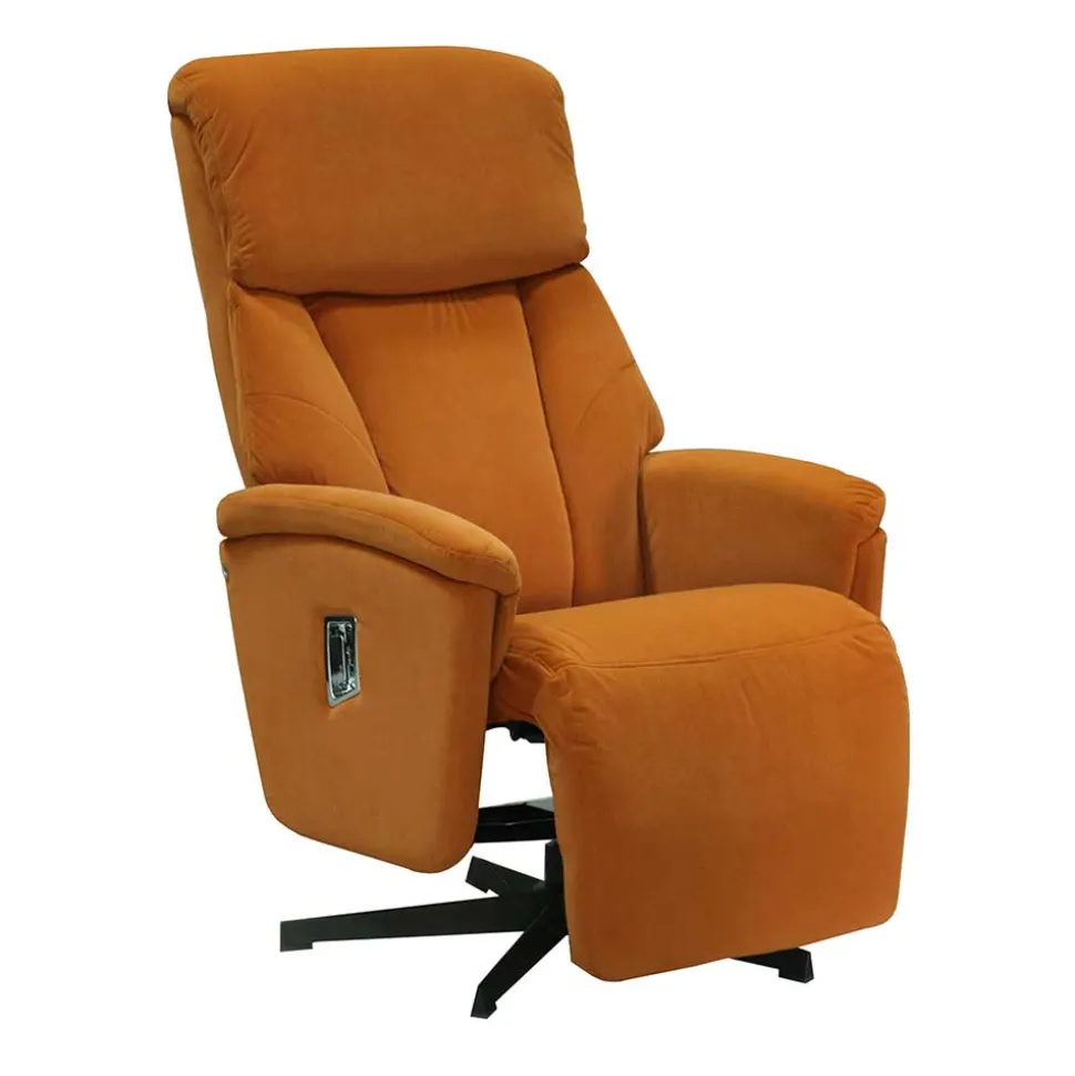 Relaxsessel in Orange Samt - Nelorena