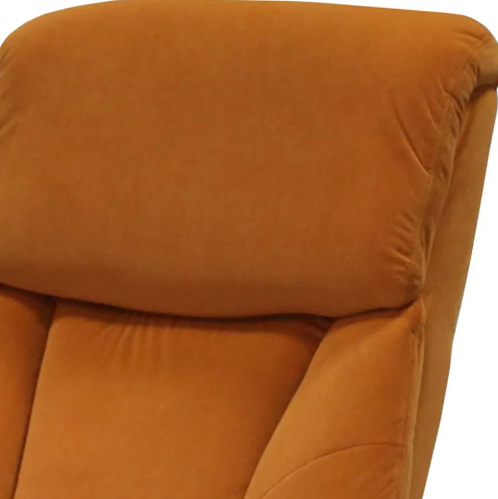 Relaxsessel in Orange Samt - Nelorena
