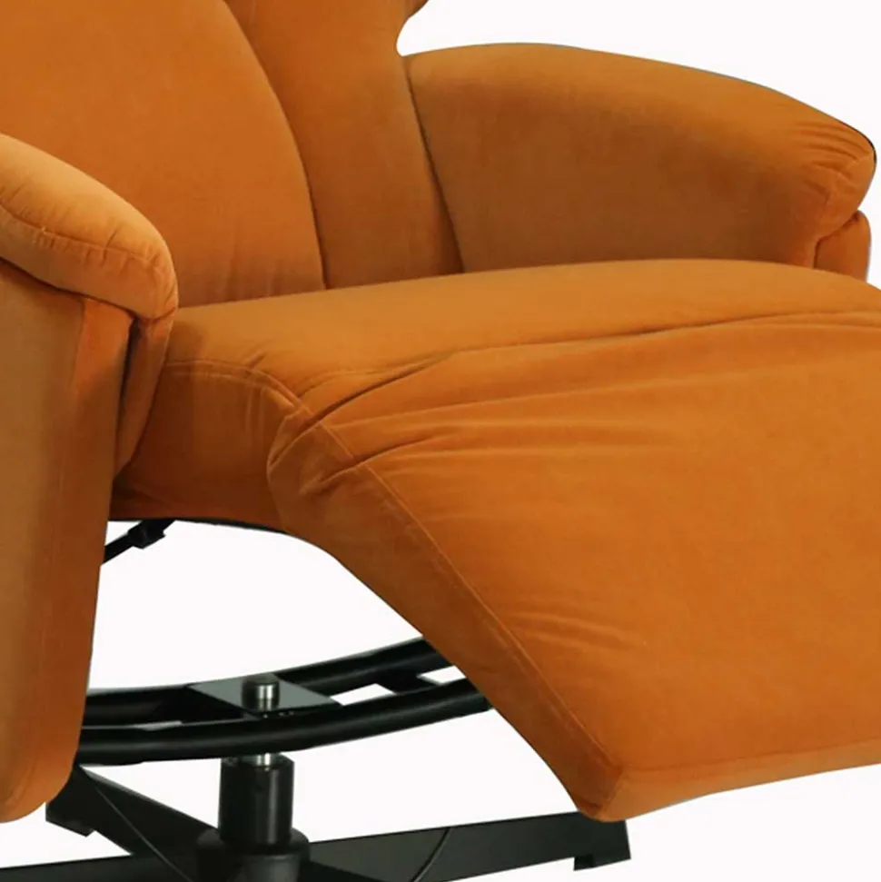 Relaxsessel in Orange Samt - Nelorena