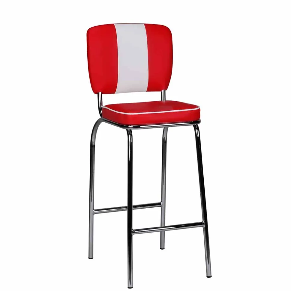 Retro Barstuhl Reflecta in Rot und Weiß