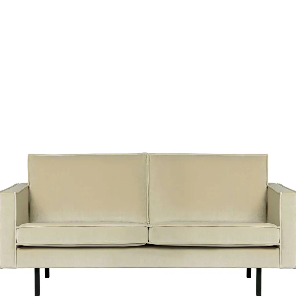 Retro Couch aus Samt in Graugrün - Vontada