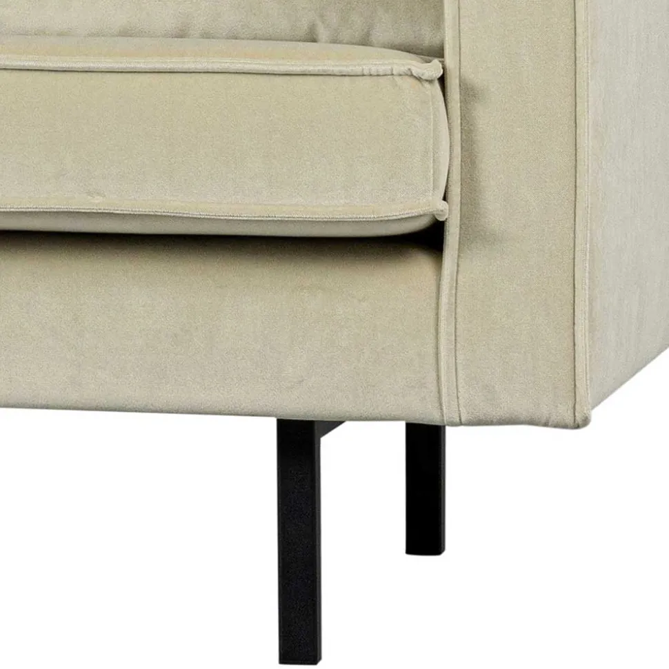 Retro Couch aus Samt in Graugrün - Vontada