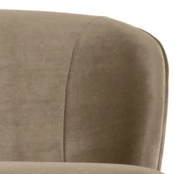 Retro Couch in Khaki Samtstoff - Griffina