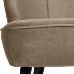 Retro Couch in Khaki Samtstoff - Griffina