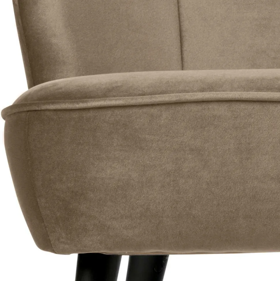 Retro Couch in Khaki Samtstoff - Griffina