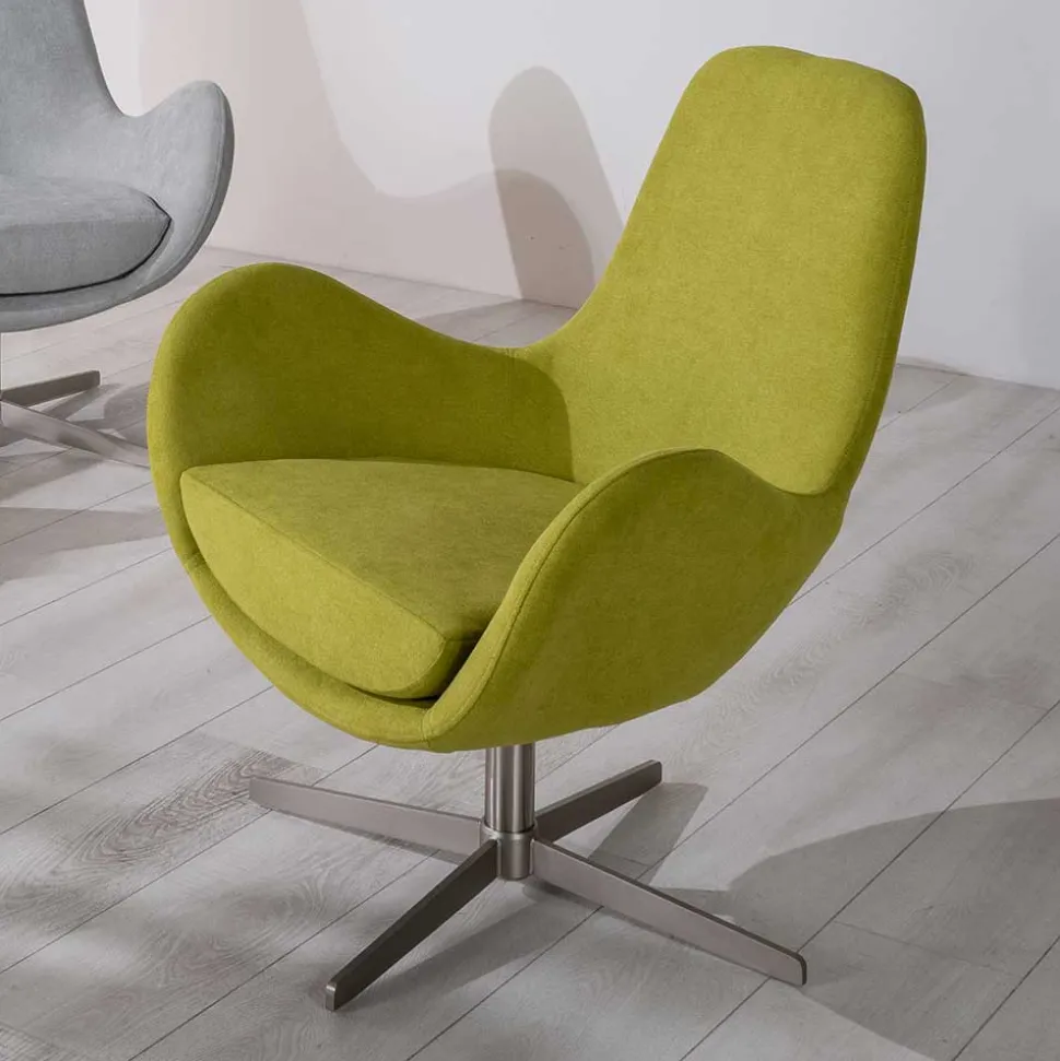 Retro Design Drehsessel in Hellgrün - Soraso