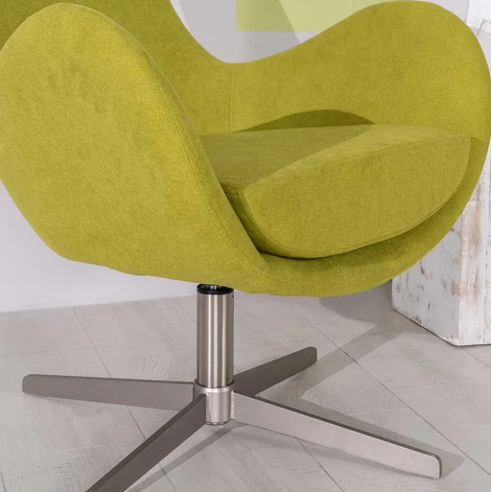 Retro Design Drehsessel in Hellgrün - Soraso