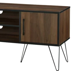 Retro Design-TV-Lowboard in Holzoptik Braun - Hamidy