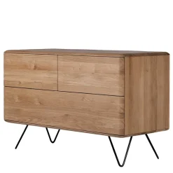 Retro Kommode in Eiche Bianco - Bakaras