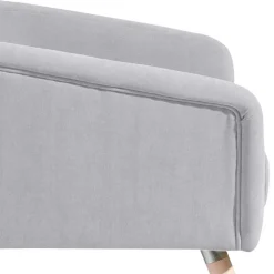 Retro Sessel in Silbergrau Velours - Desaros