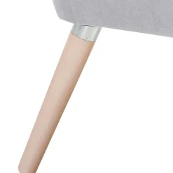 Retro Sessel in Silbergrau Velours - Desaros