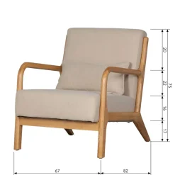 Retro Sessel mit Holzgestell - Lardosia
