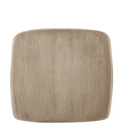 Retro Style Cord Sessel in Beige - Evilla