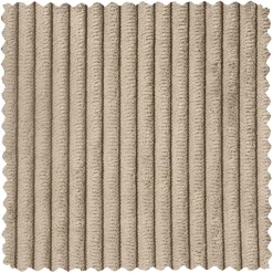 Retro Style Cord Sessel in Beige - Evilla