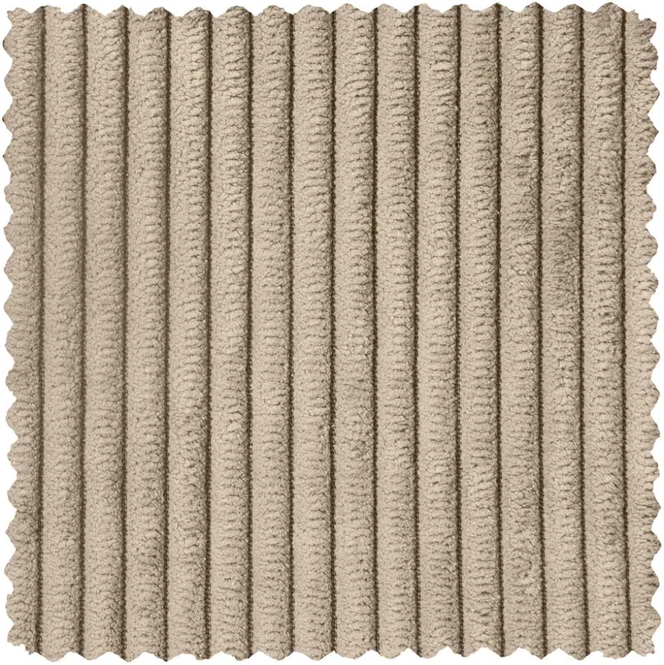 Retro Style Cord Sessel in Beige - Evilla