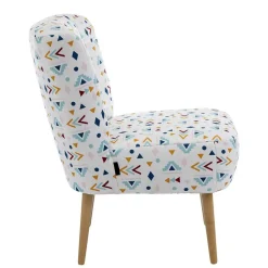 Retro Style Sessel mit gemustertem Stoffbezug - Veressa