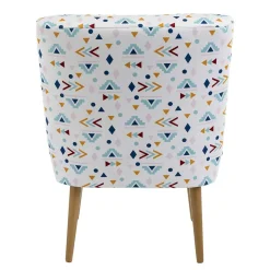 Retro Style Sessel mit gemustertem Stoffbezug - Veressa