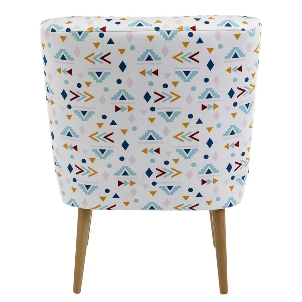 Retro Style Sessel mit gemustertem Stoffbezug - Veressa