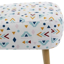 Retro Style Sessel mit gemustertem Stoffbezug - Veressa