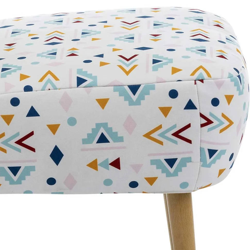 Retro Style Sessel mit gemustertem Stoffbezug - Veressa