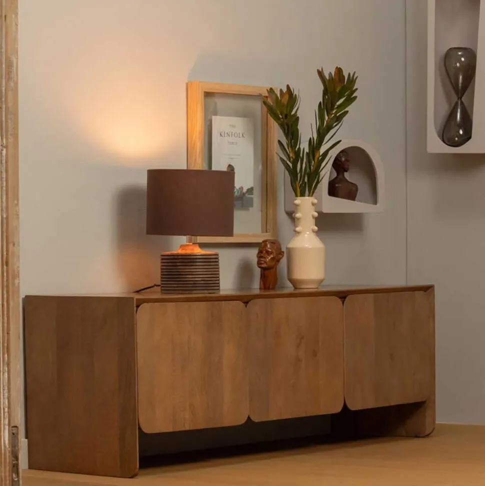 Retro TV Kommode aus Mangobaum Massivholz - Ambros