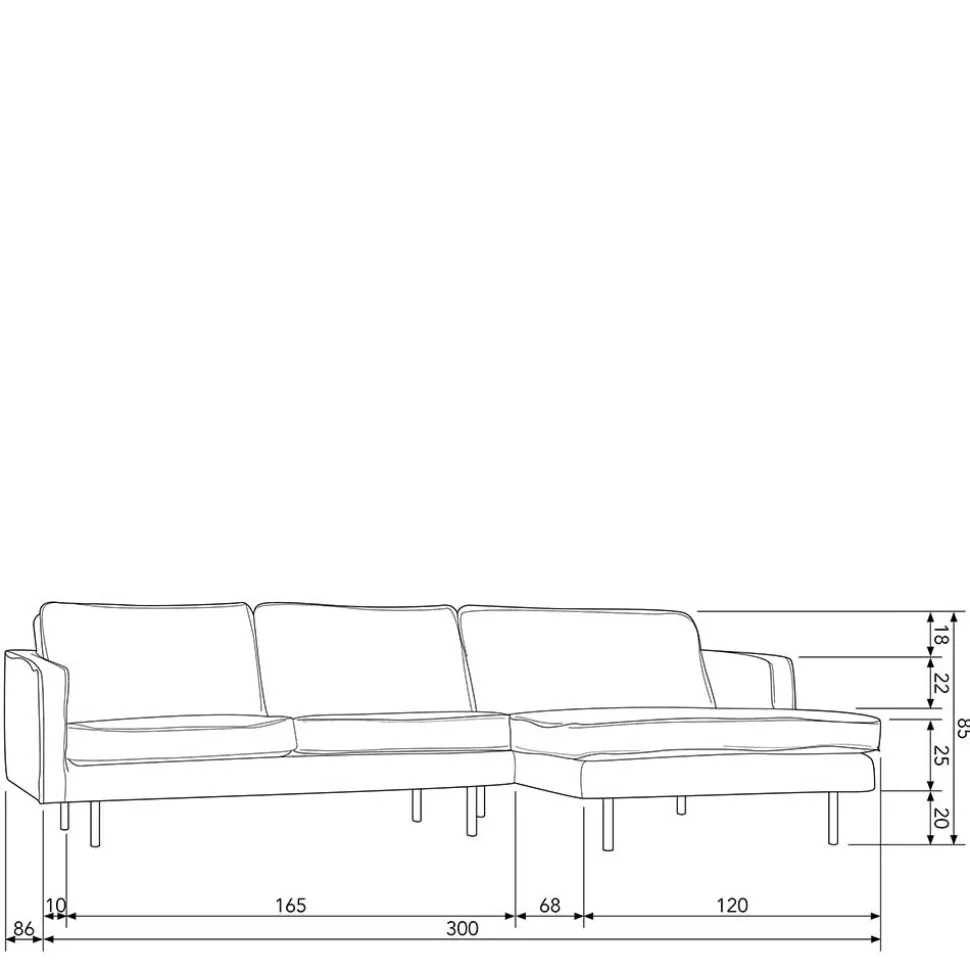Retro Velvet Ecksofa in Taupe - Museo