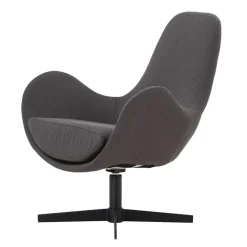 Retrodesign Sessel in Dunkelgrau Webstoff - Ivany