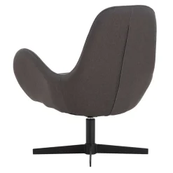 Retrodesign Sessel in Dunkelgrau Webstoff - Ivany