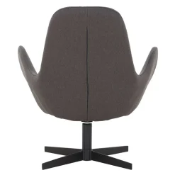 Retrodesign Sessel in Dunkelgrau Webstoff - Ivany