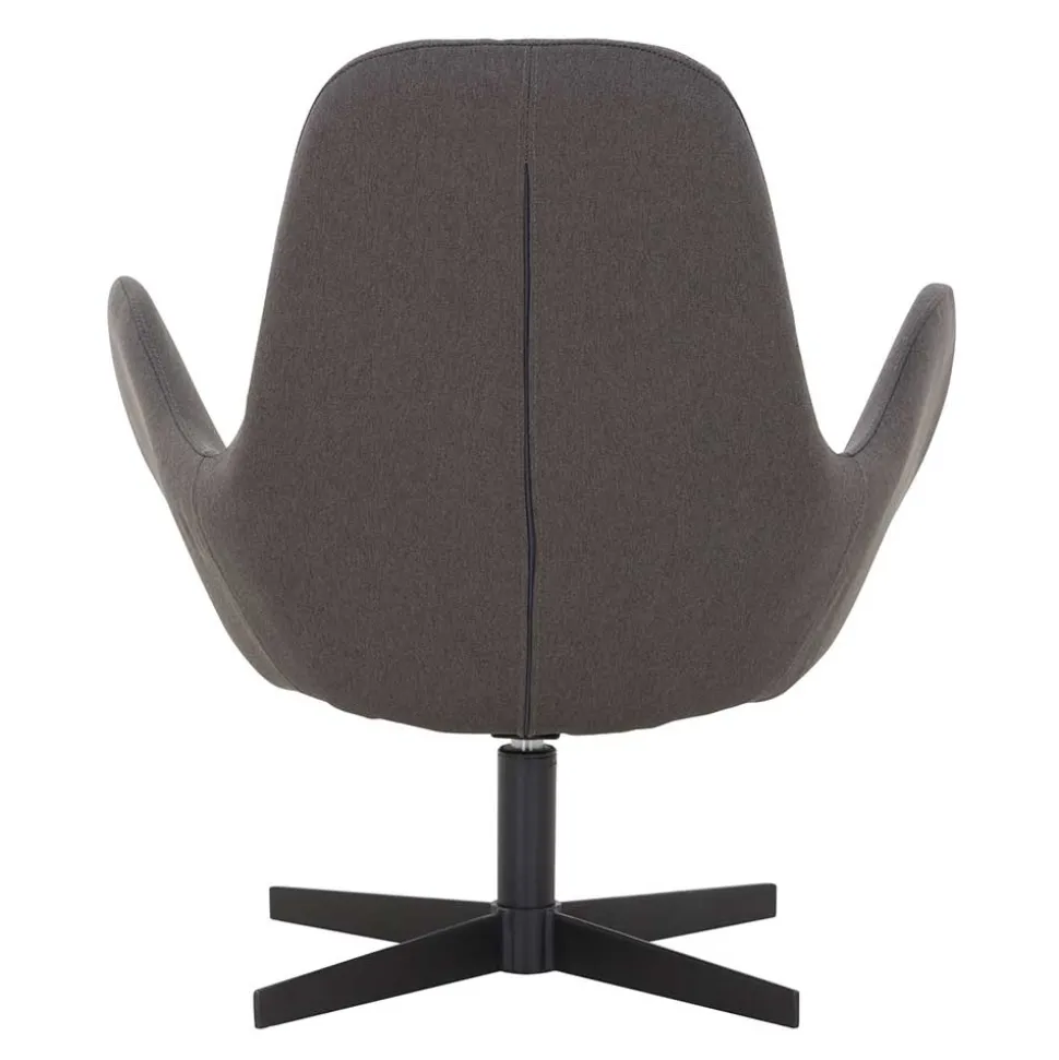 Retrodesign Sessel in Dunkelgrau Webstoff - Ivany