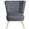 Retro-Sessel in Jeansblau Stoff - Florida
