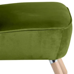 Retrosessel in Oliv Grün Samtvelours - Stevard