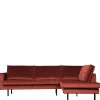 Retrosofa in L-Form in Kastanienbraun - Enzing