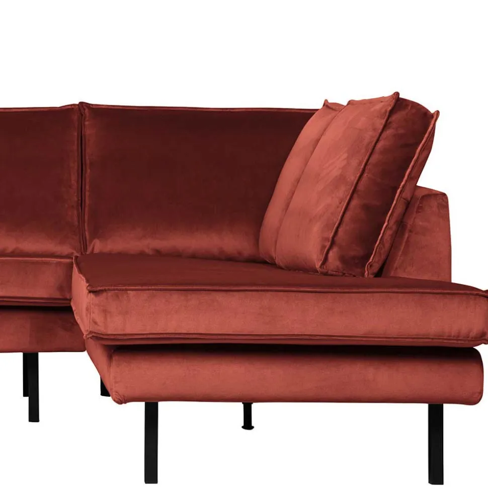 Retrosofa in L-Form in Kastanienbraun - Enzing