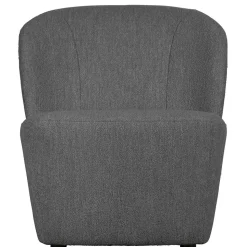 Retrostil Sessel aus Boucle-Stoff Dunkelgrau - Negro