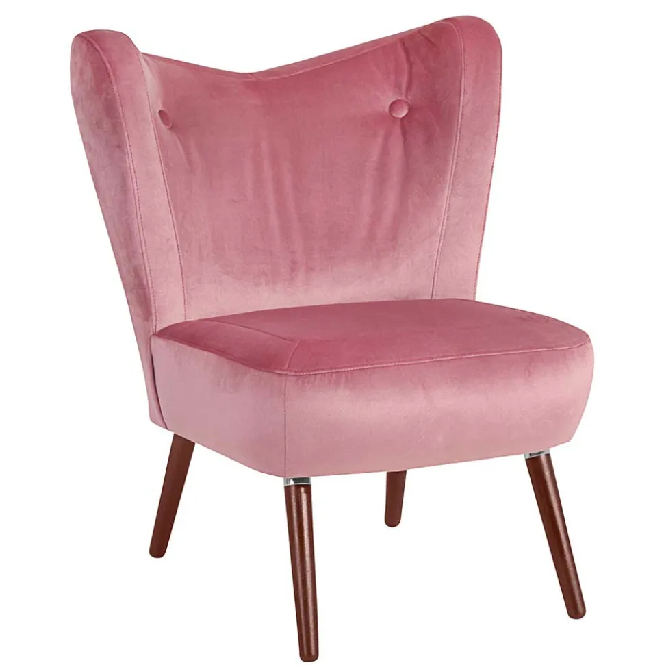 Retrostyle Polstersessel in Rosa - Lachar