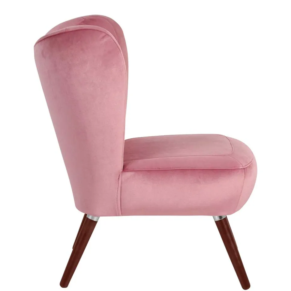 Retrostyle Polstersessel in Rosa - Lachar