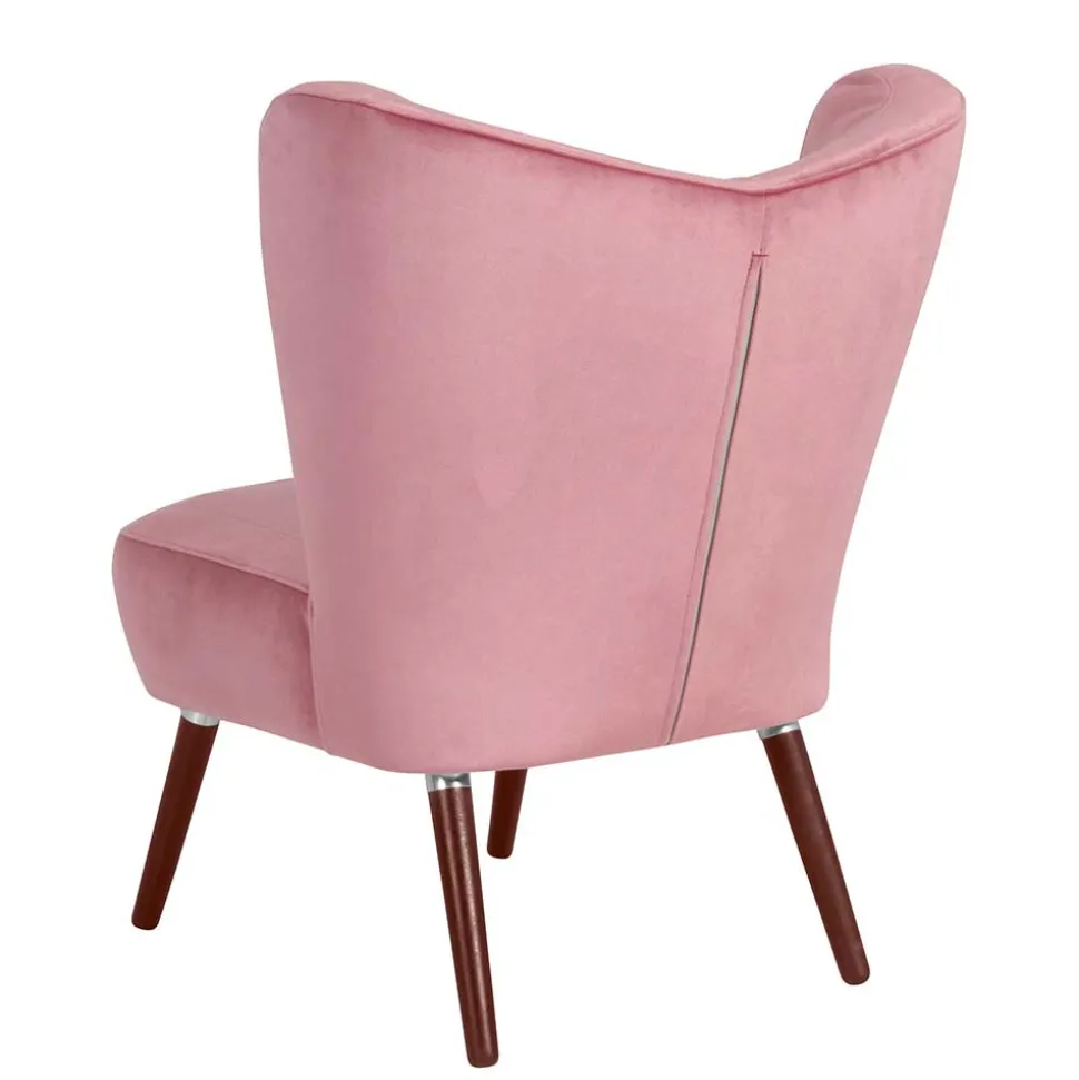 Retrostyle Polstersessel in Rosa - Lachar