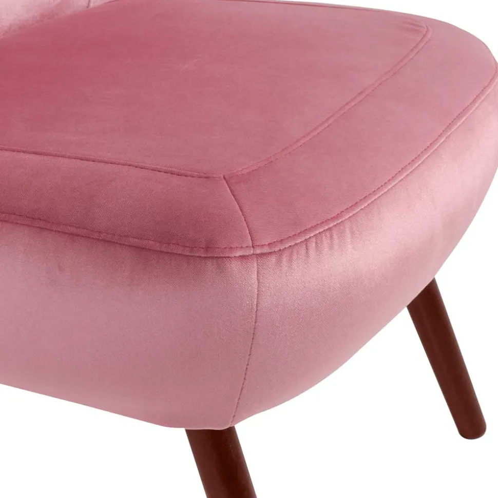 Retrostyle Polstersessel in Rosa - Lachar