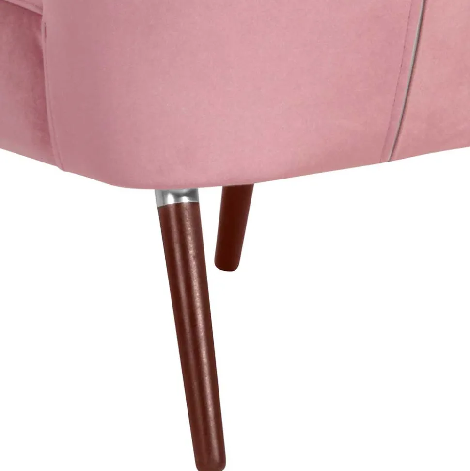 Retrostyle Polstersessel in Rosa - Lachar