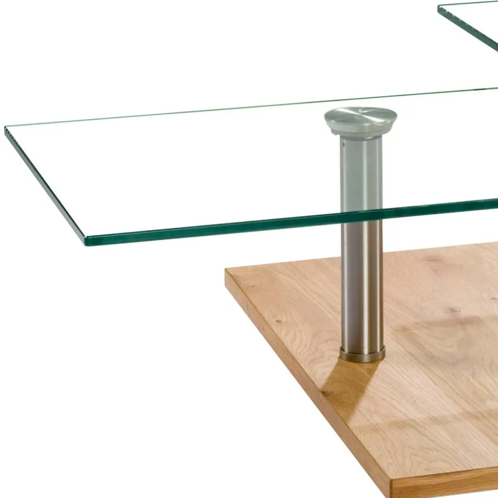 Rollbarer Sofatisch mit Glasplatten - Borgetto