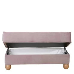 Rosa Komfortsessel mit Fußhocker - Garcia